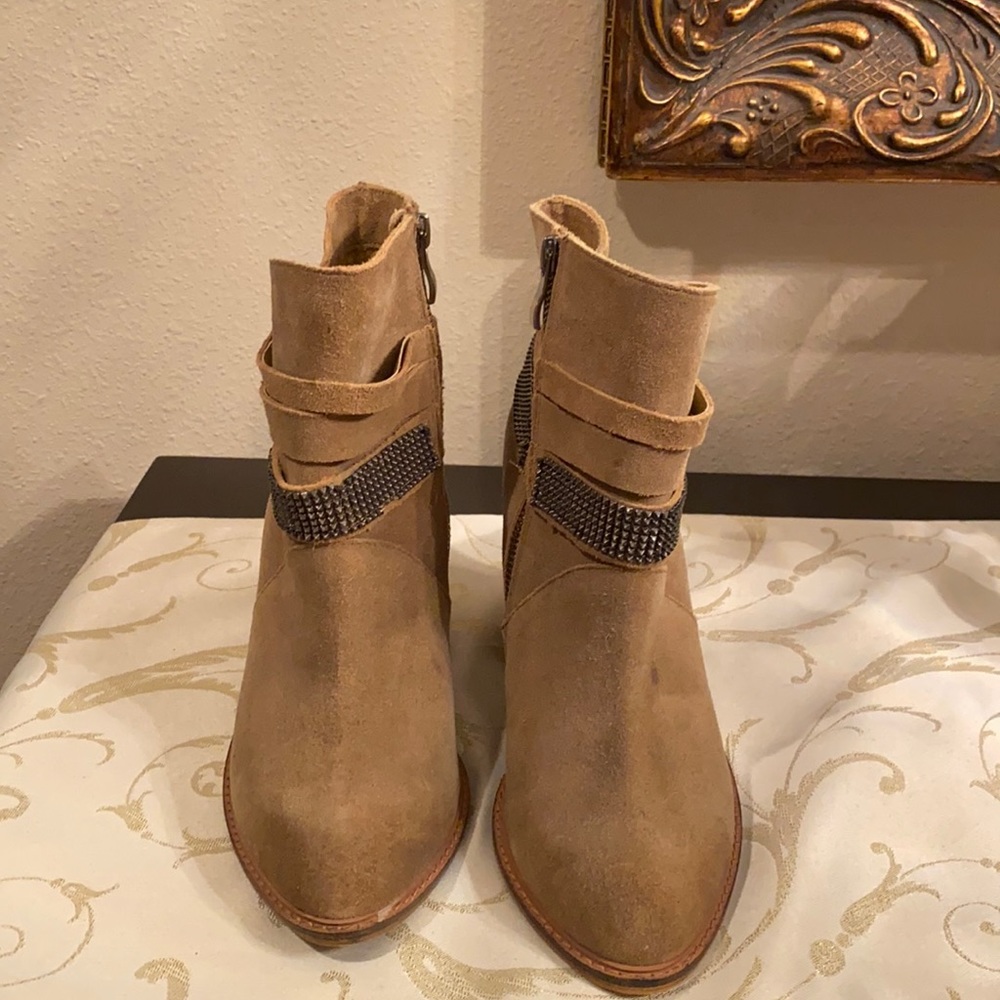 Tan ankle boots